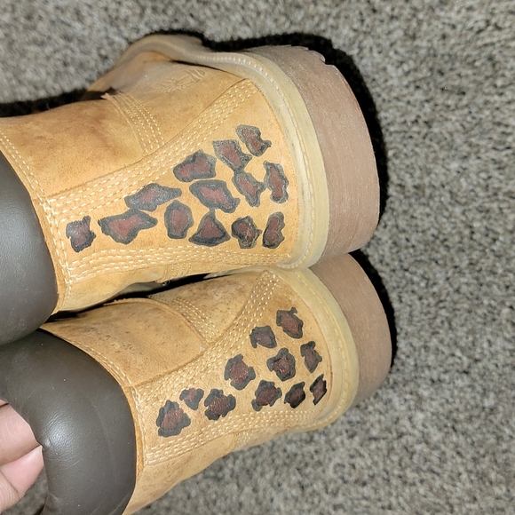Timberland customized leopard boots 6.5men 8 women - Picture 4 of 5